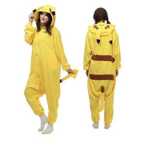 Pokemon Pikachu Fleece Costume Adult Unisex Cosplay Kigurumi NEW SEALED Small